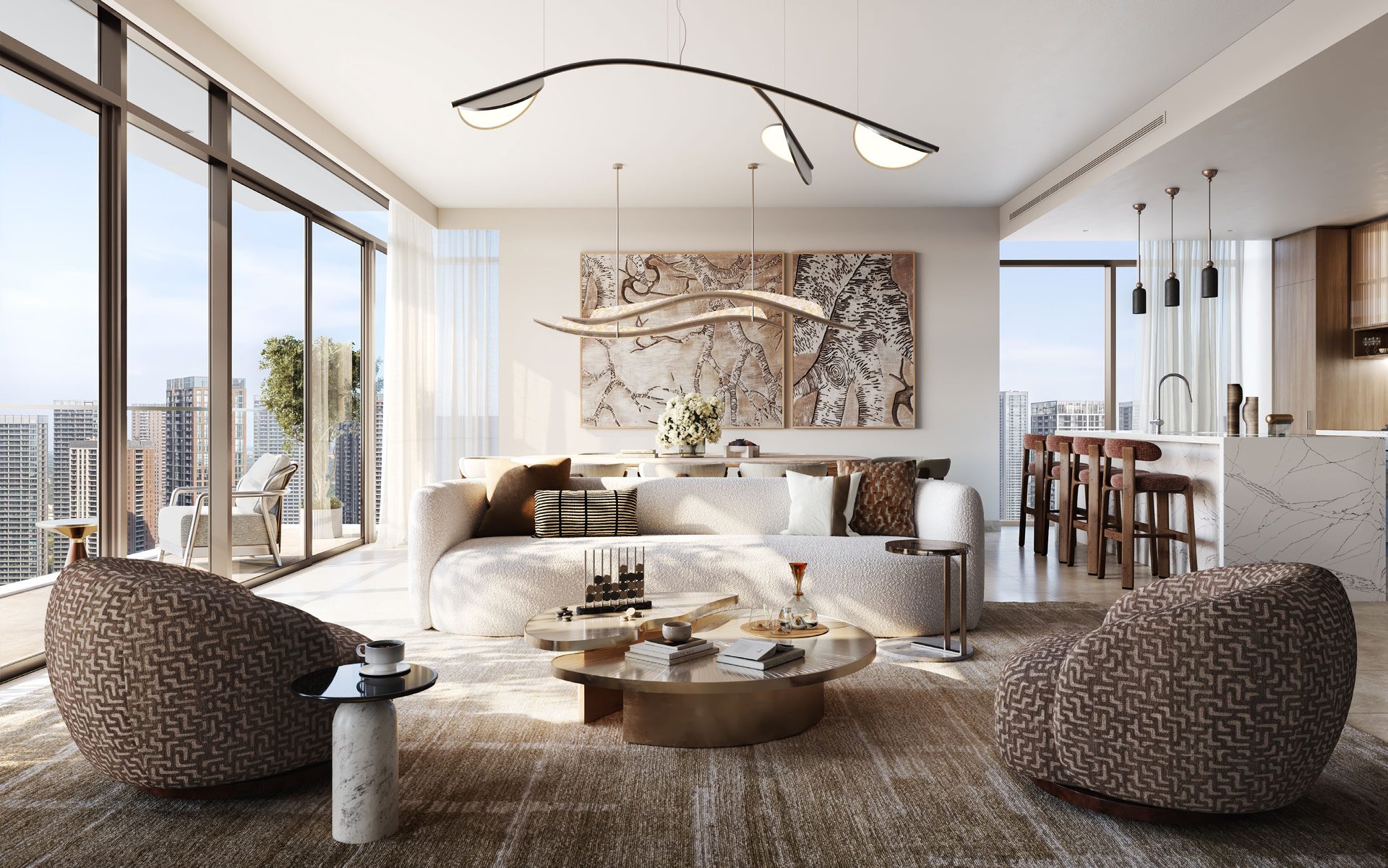 Valia living room interior with premium finishes
